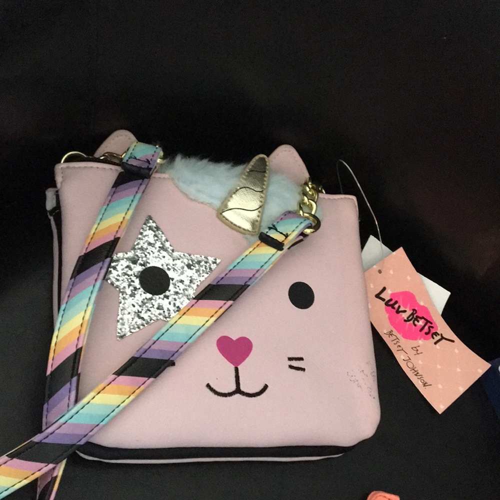 New Betsey Rainbow Unicorn Kitty Crossbody - Picture 2 of 2